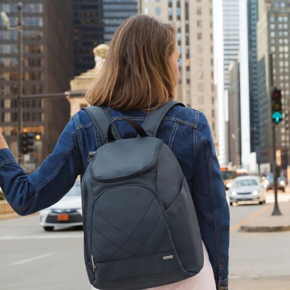 Travelon Midnight Anti-Theft Classic Backpack/NWT - Picture 2 of 16